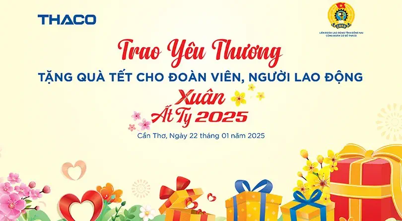 THACO AUTO Cần Thơ “trao yêu thương” đến CBNV nhân dịp Xuân Ất Tỵ 2025